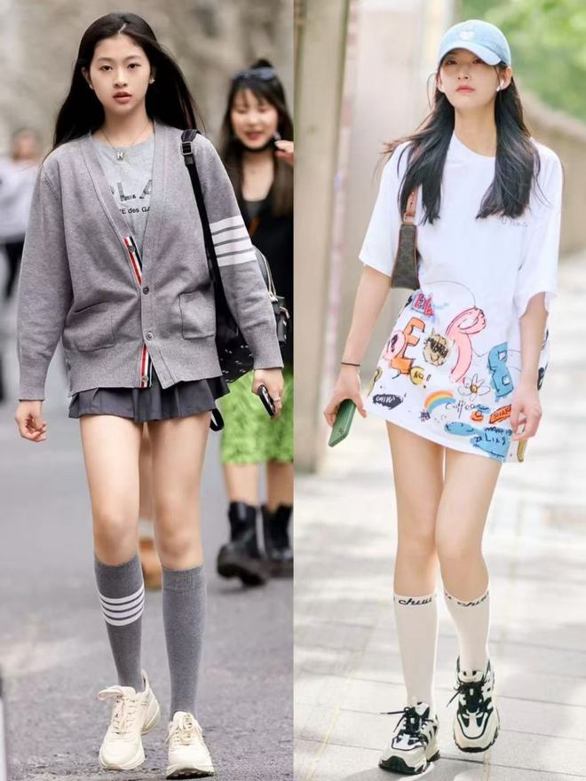 街都在穿“运动鞋+裙子”优雅又高级AG真人五一去了上海才发现：满大(图11)
